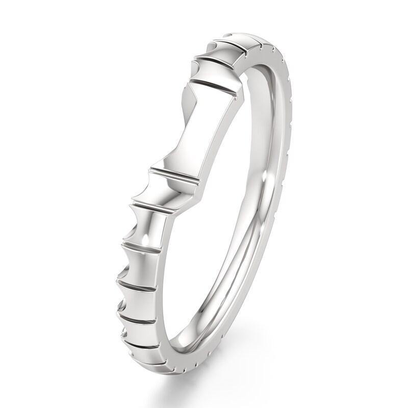 Main Image 4 of J'Lure Contour Wedding Band 18K White Gold