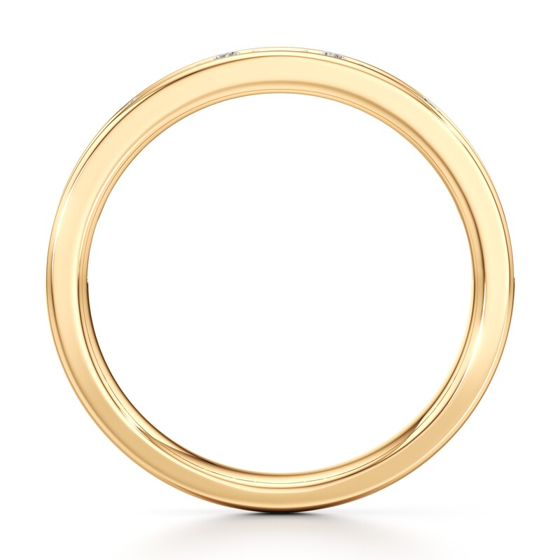 Main Image 2 of J'Lure Baguette & Round-Cut Lab-Created Diamond Wedding Band 3/8 ct tw 18K Yellow Gold