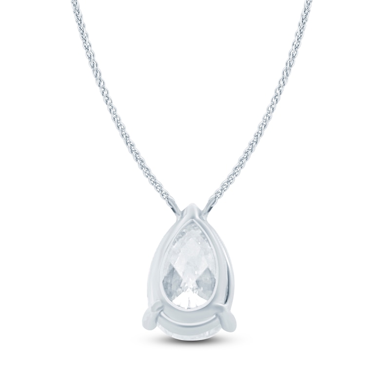 Main Image 2 of Pnina Tornai Pear-Shaped Lab-Grown Diamond Solitaire Necklace 5 ct tw 14K White Gold 18" (VS2/F)