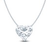 Thumbnail Image 1 of Pnina Tornai Heart-Shaped Lab-Grown Diamond Solitaire Necklace 5 ct tw 14K White Gold 18" (VS2/F)