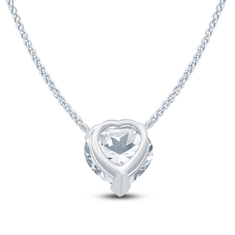 Main Image 2 of Pnina Tornai Heart-Shaped Lab-Grown Diamond Solitaire Necklace 5 ct tw 14K White Gold 18" (VS2/F)