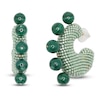 Thumbnail Image 2 of Susana Vega Solito Malachite Hoop Earrings with Mint Glass Beads