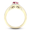 Thumbnail Image 4 of Natural Ruby Ring 1/8 ct tw Diamonds 14K Yellow Gold
