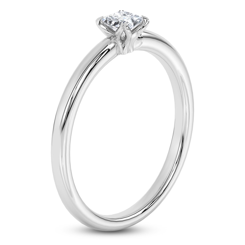 Main Image 2 of Certified Princess-Cut Diamond Solitaire Engagement Ring 1/4 ct tw 18K White Gold (SI2/G)