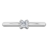 Thumbnail Image 3 of Certified Princess-Cut Diamond Solitaire Engagement Ring 1/4 ct tw 18K White Gold (SI2/G)