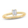 Thumbnail Image 1 of Certified Emerald-Cut Diamond Solitaire Engagement Ring 1/2 ct tw 18K Yellow Gold (SI2/G)