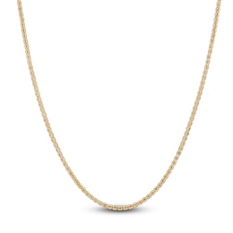 Diamond-Cut Ice Chain Necklace 2.6mm Solid 10K Yellow Gold 20"