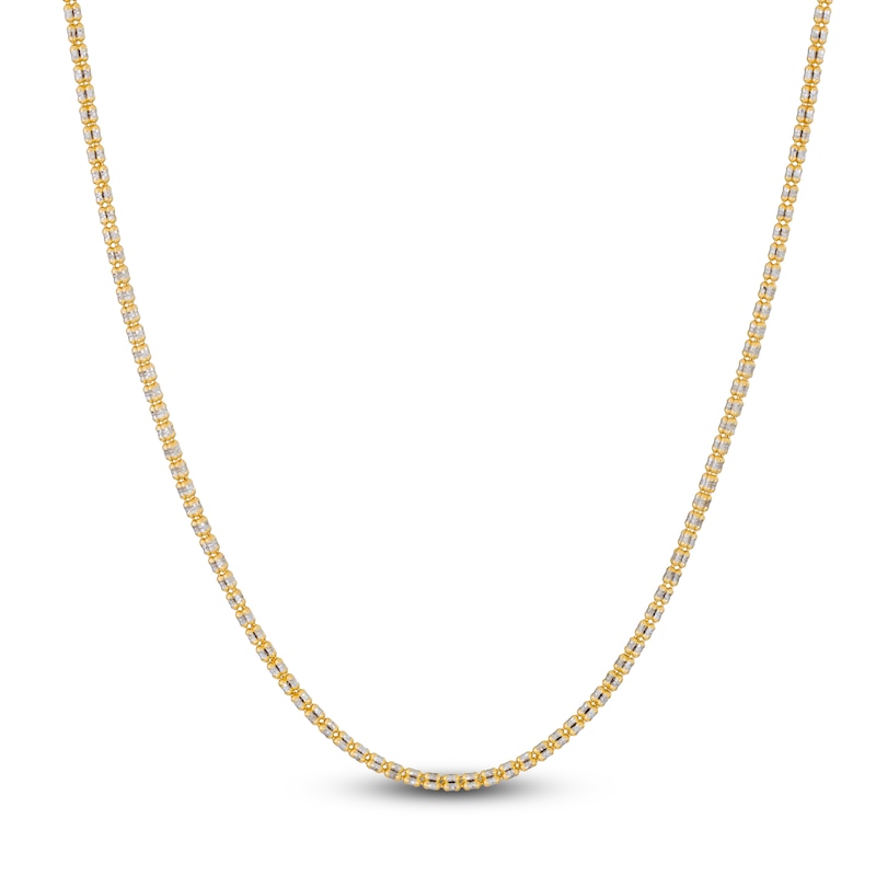 Main Image 1 of Diamond-Cut Ice Chain Necklace 2.6mm Solid 10K Yellow Gold 20"