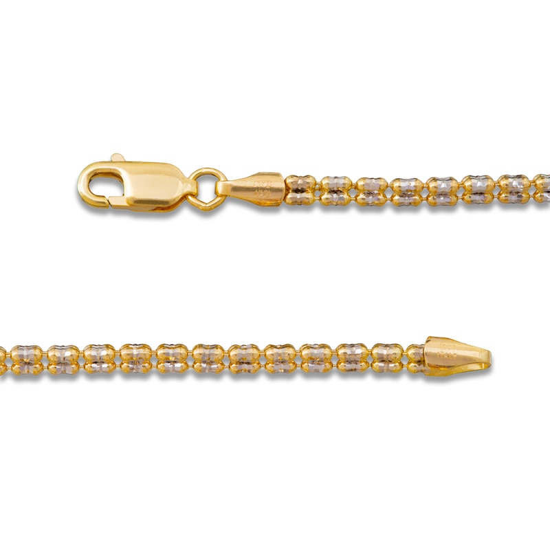 Main Image 2 of Diamond-Cut Ice Chain Necklace 2.6mm Solid 10K Yellow Gold 20"