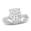 Thumbnail Image 1 of Cushion-Cut Lab-Grown Diamond Hidden Halo Engagement Ring 2-1/3 ct tw 14K White Gold