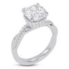 Thumbnail Image 2 of Cushion-Cut Lab-Grown Diamond Hidden Halo Engagement Ring 2-1/3 ct tw 14K White Gold