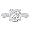 Thumbnail Image 3 of Cushion-Cut Lab-Grown Diamond Hidden Halo Engagement Ring 2-1/3 ct tw 14K White Gold