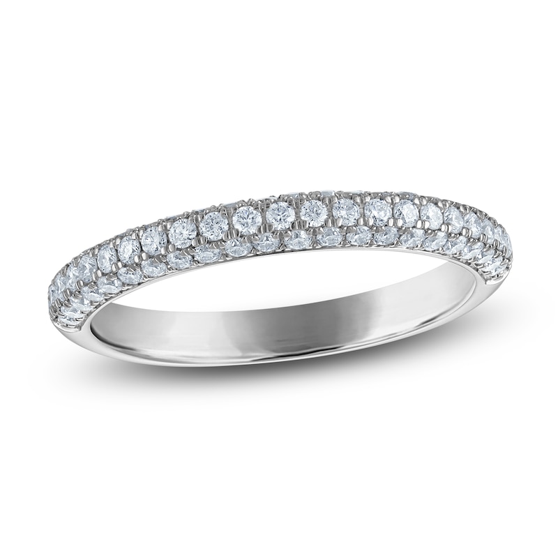 Main Image 2 of Vera Wang VOW Oval & Trillion-Cut Lab-Grown Diamond Three-Stone Engagement Ring 3-1/2 ct tw 14K White Gold