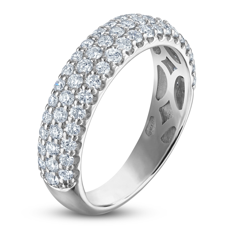 Main Image 2 of Lab-Grown Diamond Three-Row Anniversary Ring 2 ct tw 10K White Gold
