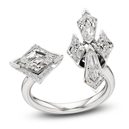 J'Lure Lozenge Step-Cut & Tie Step-Cut Lab-Grown Diamond Deconstructed Ring 3-1/4 ct tw 14K White Gold
