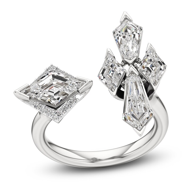 Main Image 1 of J'Lure Lozenge Step-Cut & Tie Step-Cut Lab-Grown Diamond Deconstructed Ring 3-1/4 ct tw 14K White Gold