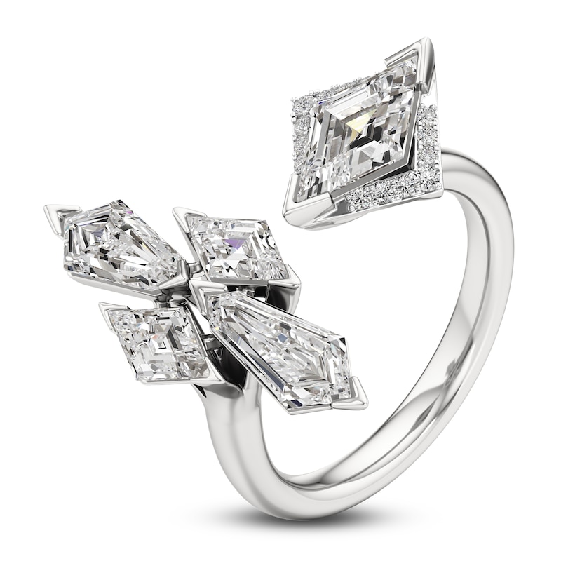 Main Image 2 of J'Lure Lozenge Step-Cut & Tie Step-Cut Lab-Grown Diamond Deconstructed Ring 3-1/4 ct tw 14K White Gold