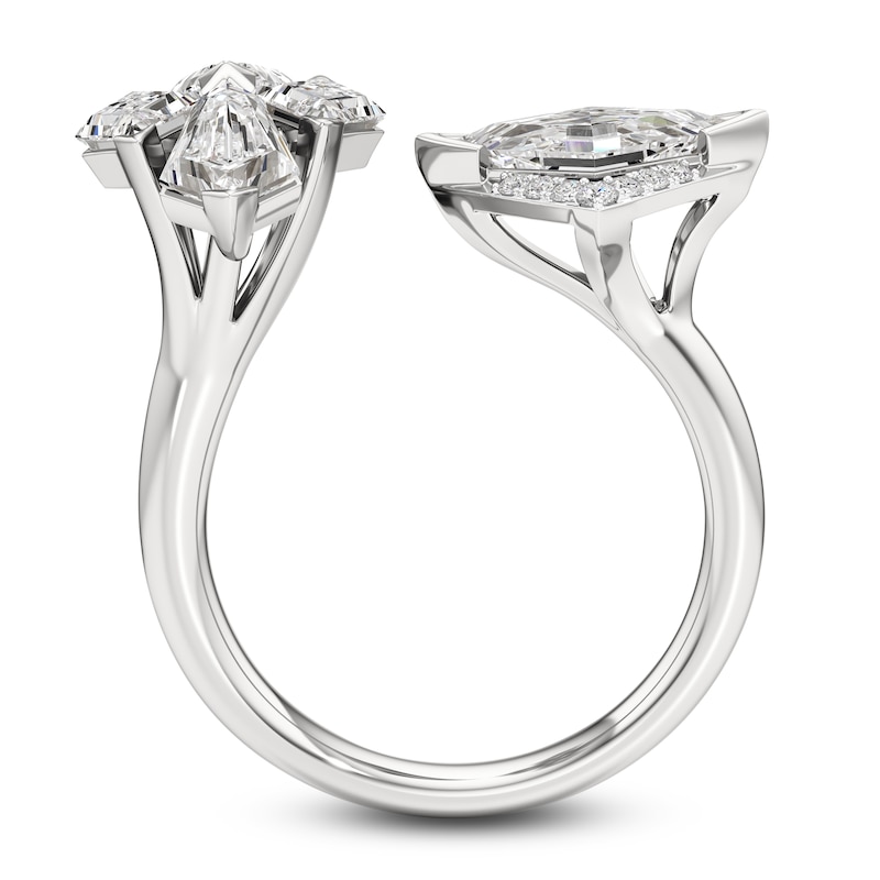 Main Image 3 of J'Lure Lozenge Step-Cut & Tie Step-Cut Lab-Grown Diamond Deconstructed Ring 3-1/4 ct tw 14K White Gold