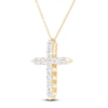 Thumbnail Image 2 of Brilliant Moments Diamond Cross Necklace 1-1/4 ct tw 14K Yellow Gold 18"