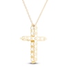 Thumbnail Image 3 of Brilliant Moments Diamond Cross Necklace 1-1/4 ct tw 14K Yellow Gold 18"