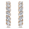 Thumbnail Image 4 of Pear-Shaped Lab-Grown Diamond Hoop Earrings 2 ct tw 14K Rose Gold
