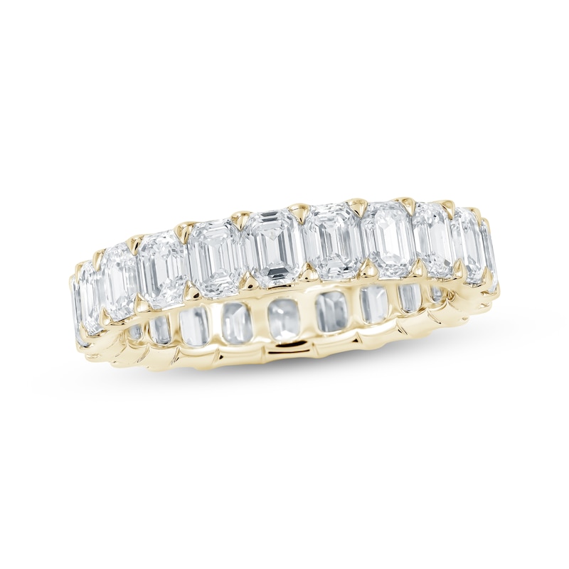 Main Image 1 of Emerald-Cut Lab-Grown Diamond Eternity Band 3-5/8 - 4-5/8 ct tw 14K Yellow Gold