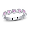 Thumbnail Image 1 of Shy Creation Natural Pink Sapphire & Diamond Five-Stone Ring 1/8 ct tw 14K White Gold