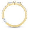 Thumbnail Image 4 of Pnina Tornai Baguette & Round-Cut Lab-Grown Diamond Contour Anniversary Ring 1/2 ct tw 14K Yellow Gold