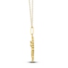 Thumbnail Image 3 of Violet Birth Flower Diamond Necklace 1/4 ct tw 10K Yellow Gold 18"