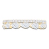 Thumbnail Image 3 of Pear-Shaped & Round-Cut Diamond Two-Row Anniversary Ring 1-1/4 ct tw 14K Yellow Gold