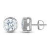 Thumbnail Image 1 of Round-Cut Lab-Grown Diamond Bezel-Set Solitaire Stud Earrings 3 ct tw 18K White Gold (VS2/F)