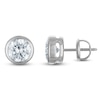 Thumbnail Image 1 of Round-Cut Lab-Grown Diamond Bezel-Set Solitaire Stud Earrings 2 ct tw 18K White Gold (VS2/F)
