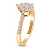 Thumbnail Image 2 of Multi-Diamond Pear-Shaped Promise Ring 1/3 ct tw 10K Yellow Gold