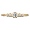 Thumbnail Image 3 of Lab-Grown Diamond Bezel-Set Beaded Stacking Ring 1/5 ct tw 14K Yellow Gold
