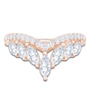 Thumbnail Image 3 of Marquise & Round-Cut Lab-Grown Diamond Contour Anniversary Ring 1 ct tw 14K Rose Gold