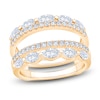 Thumbnail Image 1 of Marquise & Round-Cut Lab-Grown Diamond Multi-Row Enhancer Ring 1-1/2 ct tw 14K Yellow Gold