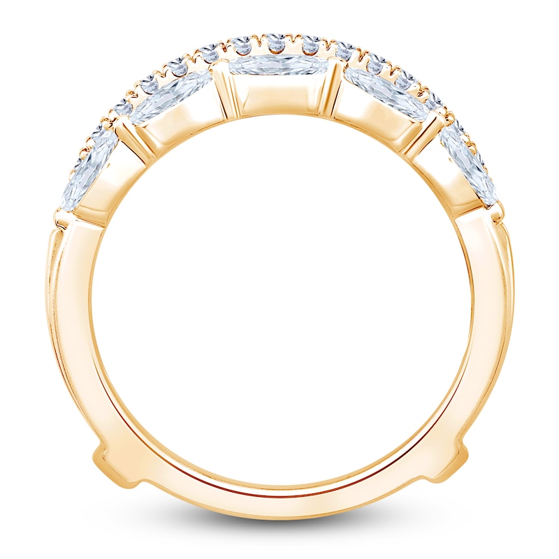 Main Image 3 of Marquise & Round-Cut Lab-Grown Diamond Multi-Row Enhancer Ring 1-1/2 ct tw 14K Yellow Gold