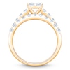 Thumbnail Image 2 of Certified Princess-Cut Quad Diamond Engagement Ring 2 ct tw 14K Yellow Gold