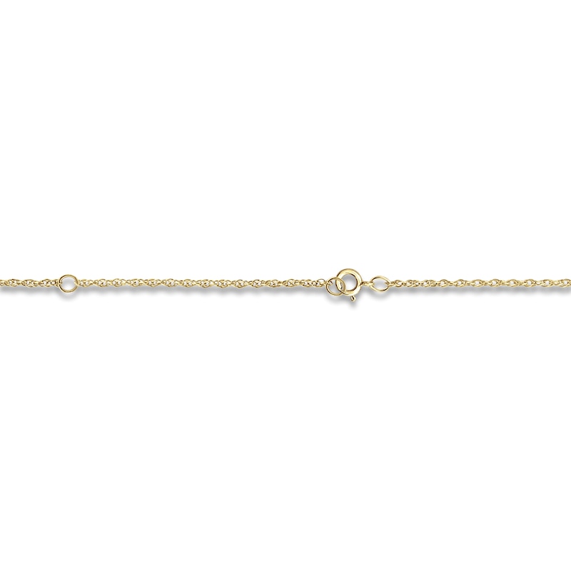 Main Image 3 of Diamond Accent Hearts Name Necklace 24K Yellow Gold-Plated Sterling Silver 18"