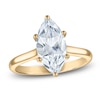 Thumbnail Image 1 of Marquise-Cut Lab-Grown Diamond Solitaire Plus Engagement Ring 2 ct tw 18K Yellow Gold (VS2/F)