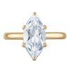 Thumbnail Image 3 of Marquise-Cut Lab-Grown Diamond Solitaire Plus Engagement Ring 2 ct tw 18K Yellow Gold (VS2/F)