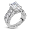 Thumbnail Image 2 of Emerald-Cut Lab-Grown Diamond Engagement Ring 4-3/4 ct tw 14K White Gold