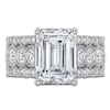 Thumbnail Image 3 of Emerald-Cut Lab-Grown Diamond Engagement Ring 4-3/4 ct tw 14K White Gold