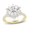 Thumbnail Image 1 of Round-Cut Lab-Grown Diamond Halo Engagement Ring 3 ct tw 14K Yellow Gold