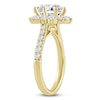 Thumbnail Image 2 of Round-Cut Lab-Grown Diamond Halo Engagement Ring 3 ct tw 14K Yellow Gold