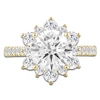 Thumbnail Image 3 of Round-Cut Lab-Grown Diamond Halo Engagement Ring 3 ct tw 14K Yellow Gold