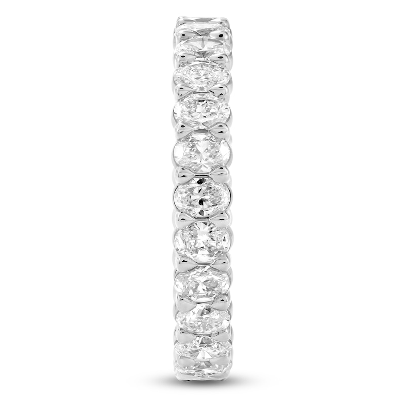 Main Image 3 of Oval-Cut Lab-Grown Diamond Eternity Band 1-3/4 to 2 ct tw 14K White Gold