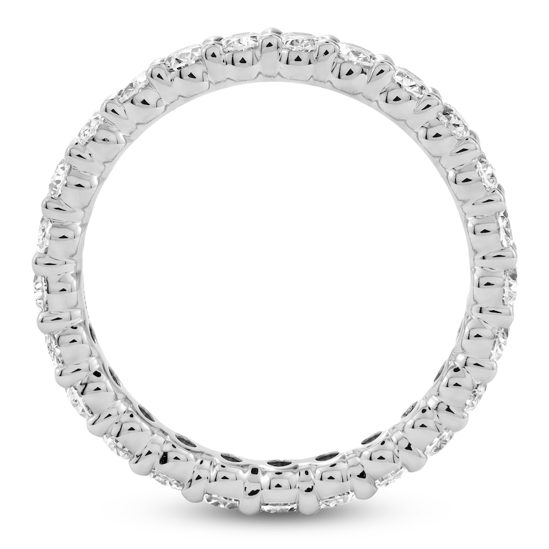 Main Image 4 of Oval-Cut Lab-Grown Diamond Eternity Band 1-3/4 to 2 ct tw 14K White Gold