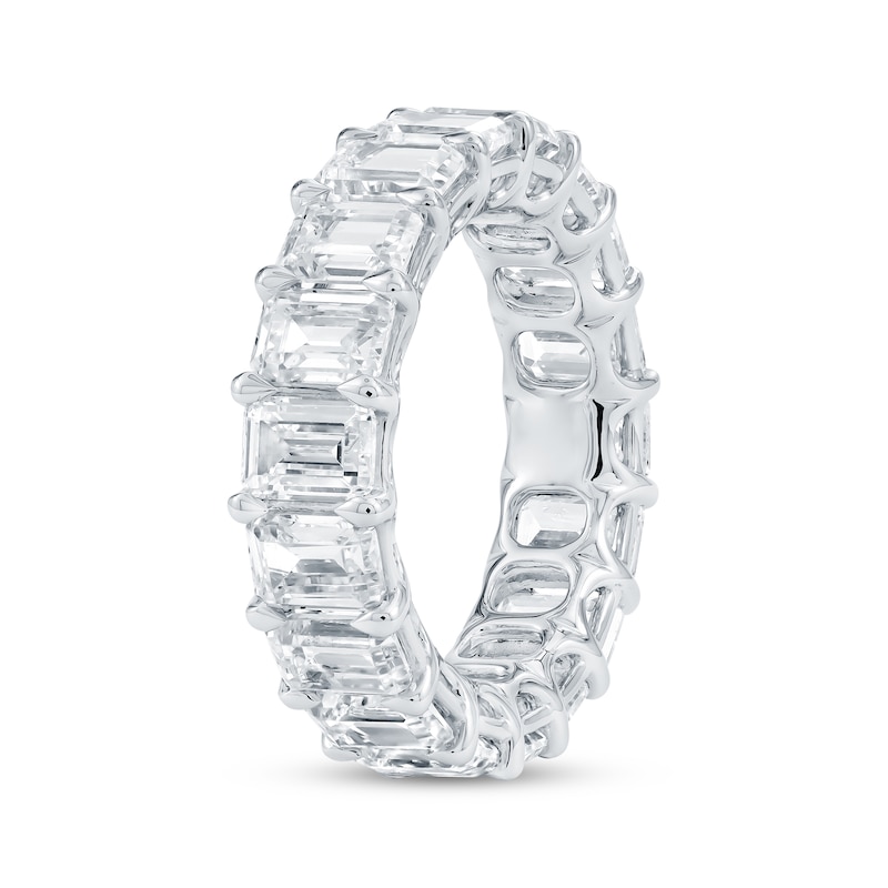 Main Image 2 of Emerald-Cut Lab-Grown Diamond Eternity Band 7-5/8 to 9-5/8 ct tw Platinum