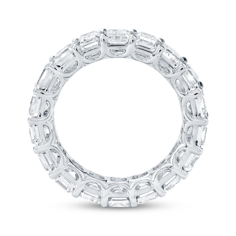 Main Image 3 of Emerald-Cut Lab-Grown Diamond Eternity Band 7-5/8 to 9-5/8 ct tw Platinum